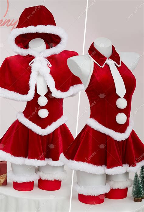 Women Vocal Derivative Sexy Lingerie Costume Christmas Clothing Plush Bodysuit With Cape And