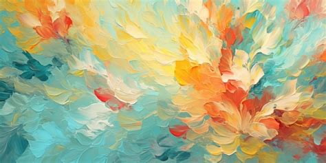 Premium Photo Beautiful Abstract Coral Turquoise And Yellow