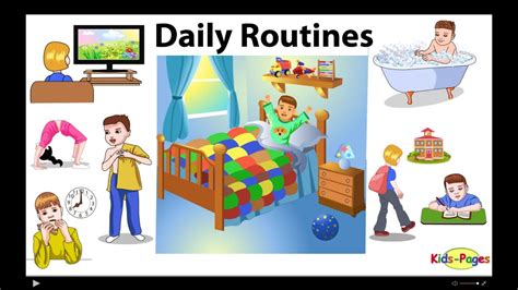 Daily Routines vocabulary - YouTube