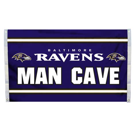 Baltimore Ravens Man Cave Flag 3x5 - Uncommon USA