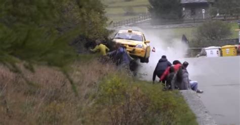 Spectators somehow avoid injury in this insane rally crash - alt_driver