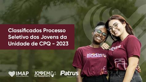 Classificados Gerais Do Processo Seletivo Dos Jovens Da Unidade De Cpq