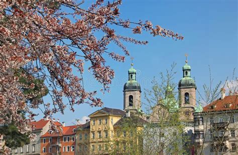 Historic Old Town of Innsbruck at Springtime Stock Image - Image of nature, church: 39555181