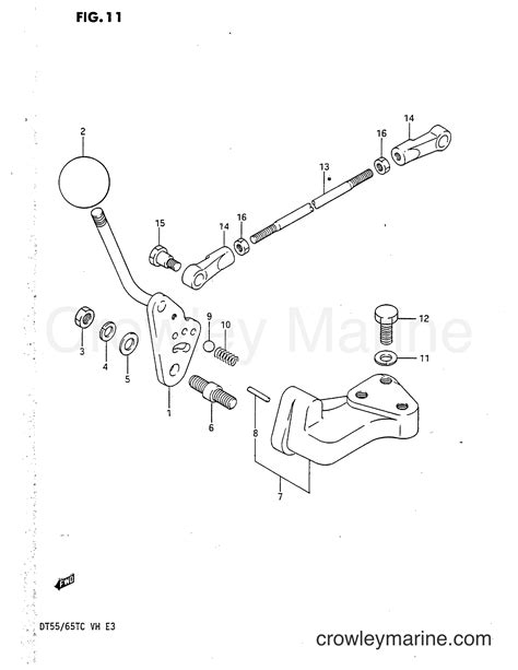 Clutch Lever Dt Ch Two Stroke Outboard Dt Crowley Marine