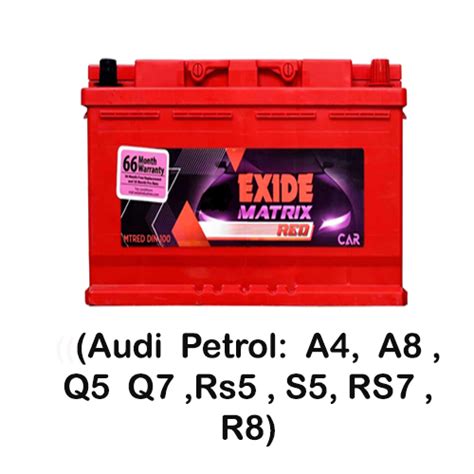 Exide Matrix Red 100Ah MT DIN 100 Warranty 36F 30P 66 Months