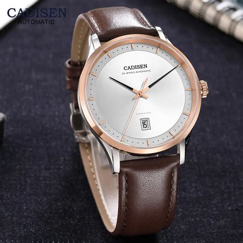 Cadisen Luxury Automatic Mechanical Watches Men Top Brand Leather