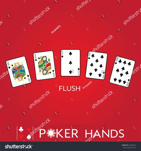 Poker Hands Flush Stock Vector (Royalty Free) 352968707 | Shutterstock