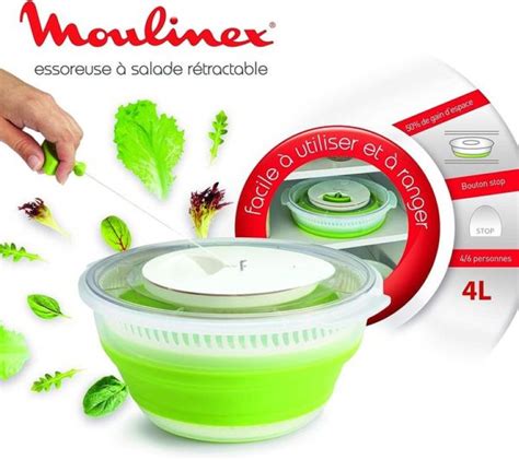 Bon plan Essoreuse à Salade Rétractable Moulinex 4L en promo