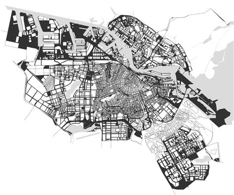 Mapa De La Ciudad De Amsterdam Pa Ses Bajos Ilustraci N Del Vector