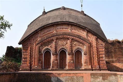 Around Year Old Terracotta Structure Of Char Bangla Hindu Temple In