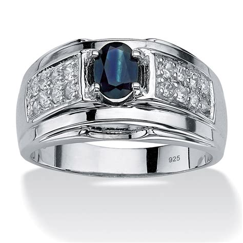 Mens 153 Tcw Oval Cut Genuine Midnight Blue Sapphire And Cubic