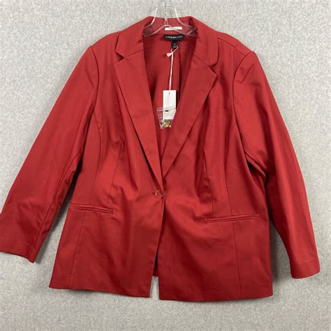 Lane Bryant Womens Modern Stretch Blazer Red The B Gem