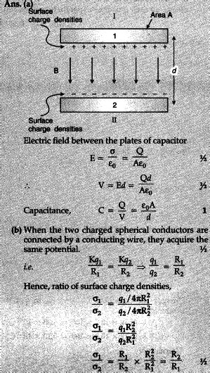 Derive the expression for the capacitance of a parallel plate capacitor ...