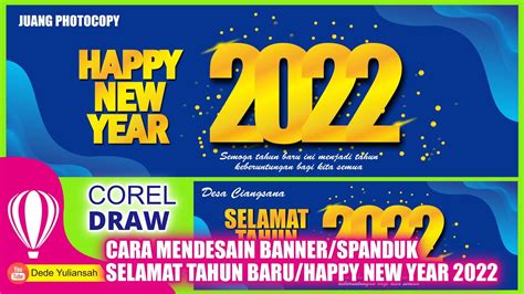 Desain Spanduk Selamat Tahun Baru Happy New Year Tahun Di