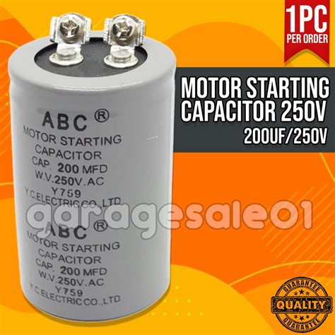 AC 250V 200uF 2 Terminals Polypropylene Film Motor Run Start Capacitor