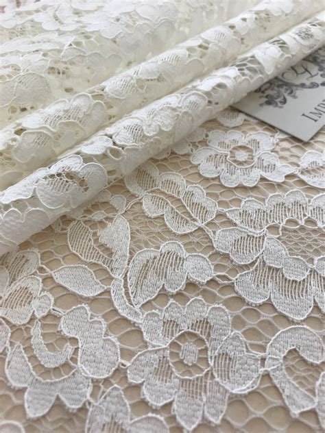 Offwhite Lace Fabric Embroidered Lace French Lace Wedding Lace