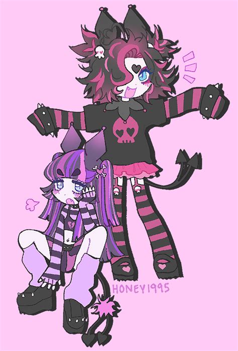 Goth Sisters By Honey1995 On Deviantart In 2021 Cartoon Art Styles