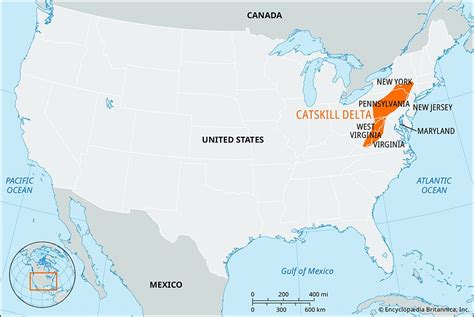 Catskill Delta Map History Facts Britannica