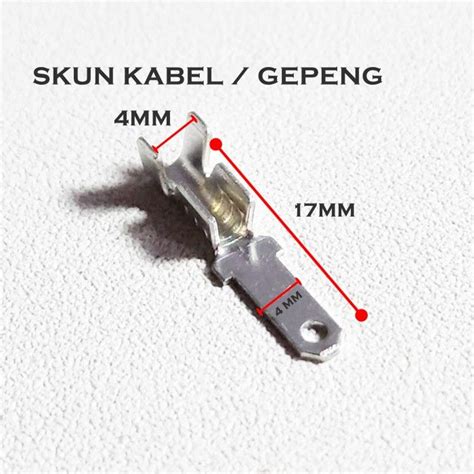 Skun Sekun Terminal Kabel Gepeng Cowo Cewe 4mm Lazada Indonesia