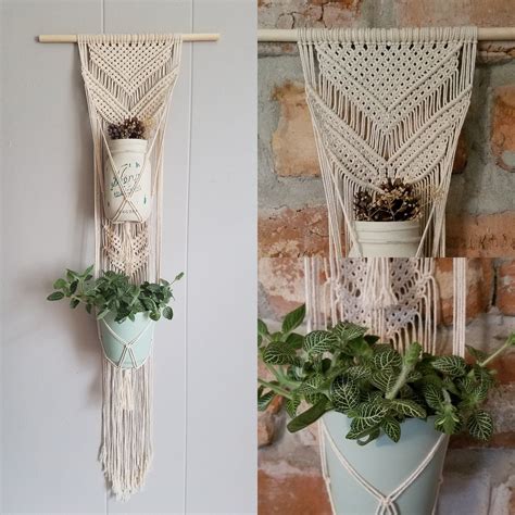 Titular de planta colgante macrame macrame planta suspensión Etsy