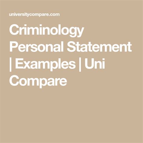 Criminology Personal Statement Examples Personal Statement Examples Criminology Law School