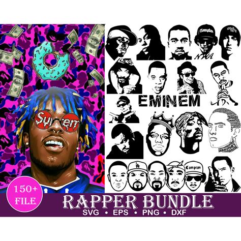 Rappers Svg Rapper Bundle Svg Tupac Shakur Png Bundle Inspire