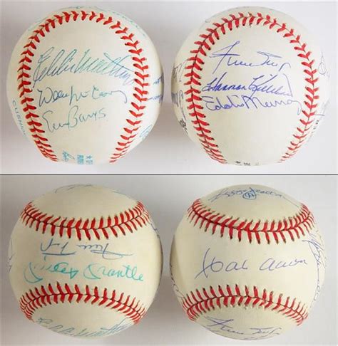 (2) 500 Home Run Club Signed Baseballs