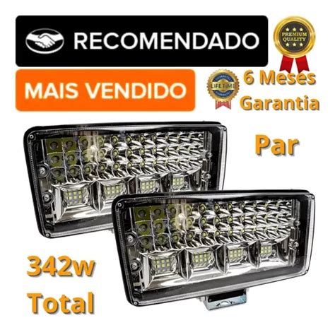 Farol De Led Forte Luz Alta E Baixa Trator Colheitadeira