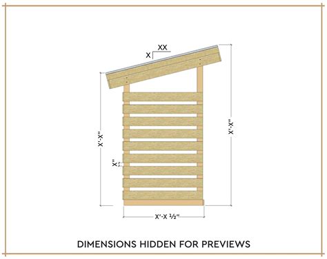 8x16 Firewood Shed Plans 5 Cord Wood Shed Diy Build Etsy