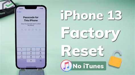 How To Factory Reset IPhone 13 Without Passcode Or ITunes YouTube