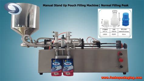 Manual Stand Up Pouch Filling Machine Normal Filling Peak YouTube