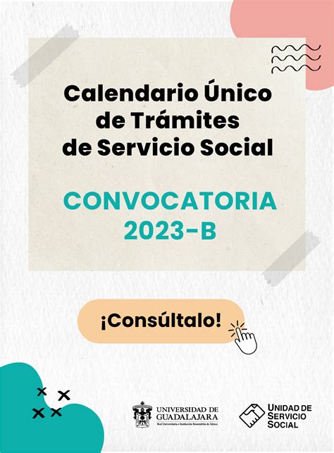 Calendario Único De Trámites De Servicio Social 2023b Centro Universitario De Ciencias