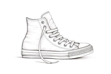 How To Draw A Converse Shoe Yonderoo