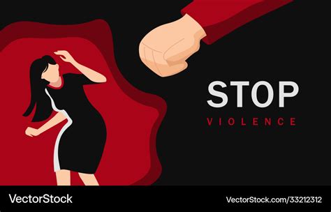 Stop Oppression Bulling Women Royalty Free Vector Image