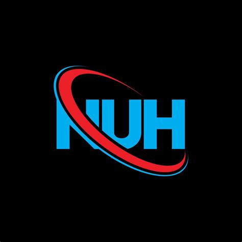 NUH logo. NUH letter. NUH letter logo design. Initials NUH logo linked with circle and uppercase ...