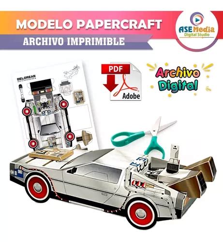 Papercraft Delorean Volver Al Futuro Para Armar Imprimible En Venta En