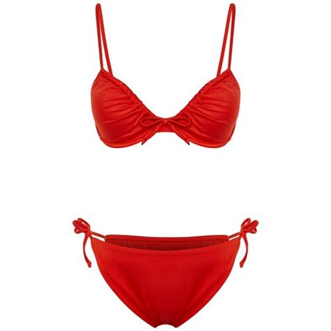 Trendyol Bikini Set Red Plain Eponuda