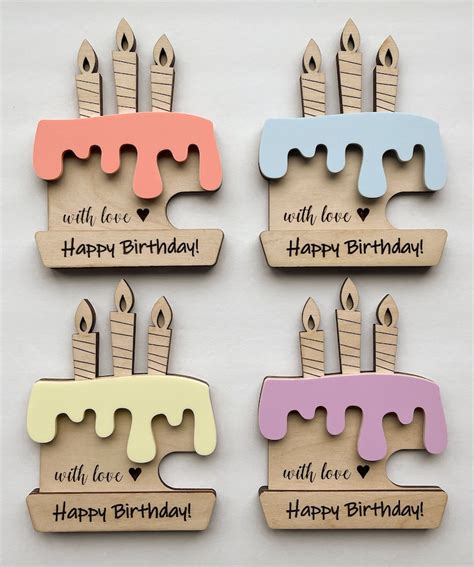 Happy Birthday Gift Card Holder Birthday Cake Design - Etsy