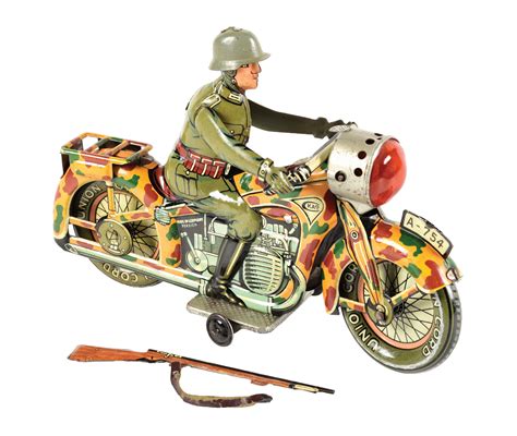 Lot Detail German Tin Litho Wind Up Arnold Soldier Motorcycle Toy