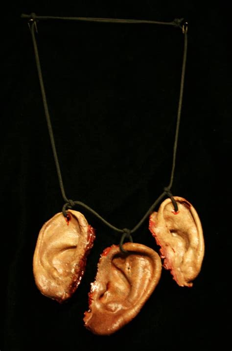 Realistic Severed Human Ear Necklace