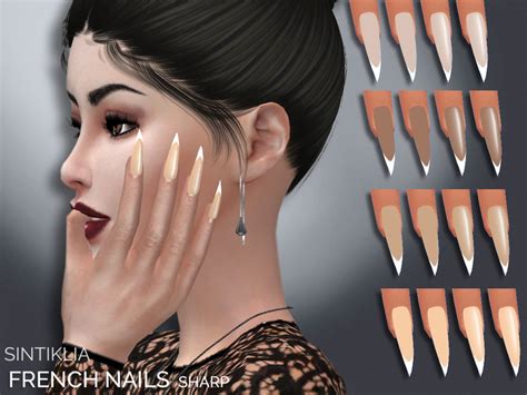 Sims French Nails Cc