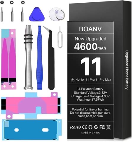 Amazon BOANV 4600mAh Upgraded Battery For IPhone 11 2022 New