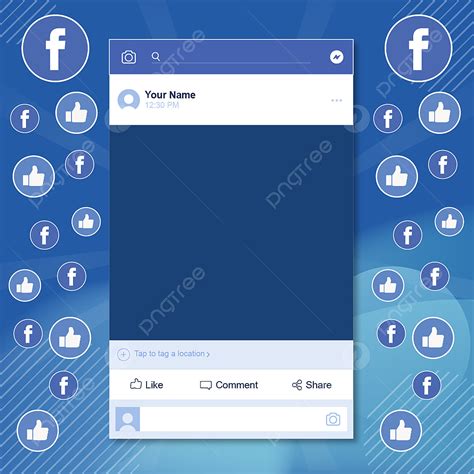 Social Media Post Vector Hd Images Social Media Background Icons