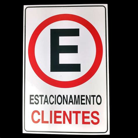 Placa De Aviso Estacionamento Exclusivo Para Clientes Shopee Brasil