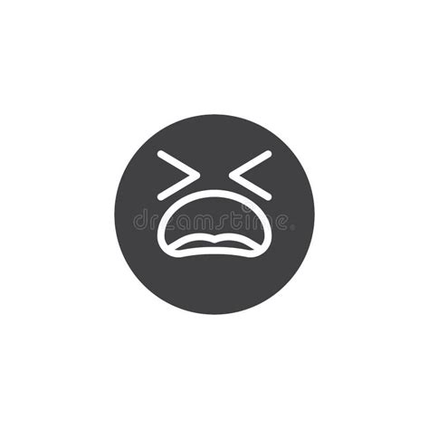 Suffering Face Emoji Vector Icon Stock Vector - Illustration of ...