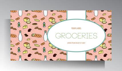 Grocery banner template design the color pattern Vector Image