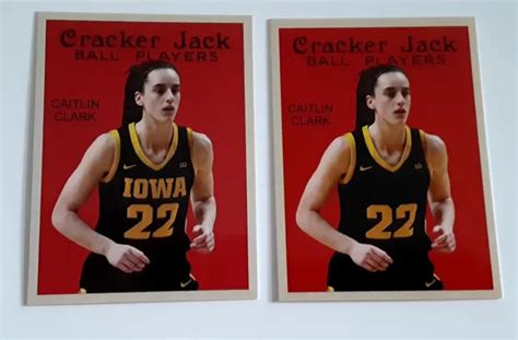 Carte Recrue Caitlin Clark Cracker Jack Wnba Iowa Erreur Et Carte