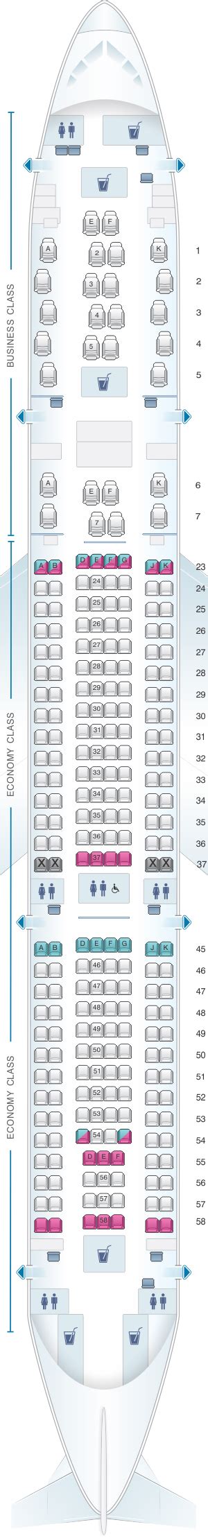 Qantas Airbus A330 200 Seat Map