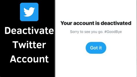 How To Deactivate Twitter Account Youtube