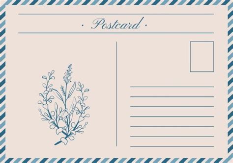 Design This Vintage Elegant Generic Postcard Layout For Free